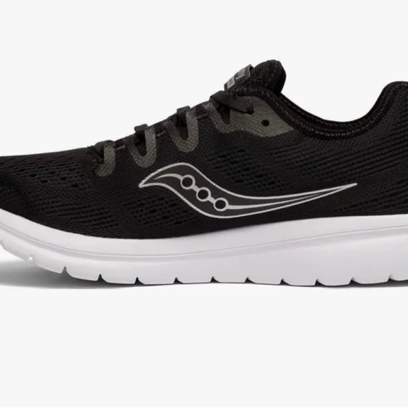 SAUCONY VERSAFOAM FLARE BLACK &amp; WHITE MESH ATHLEISURE ATHLETIC RUNNING SNEAKERS