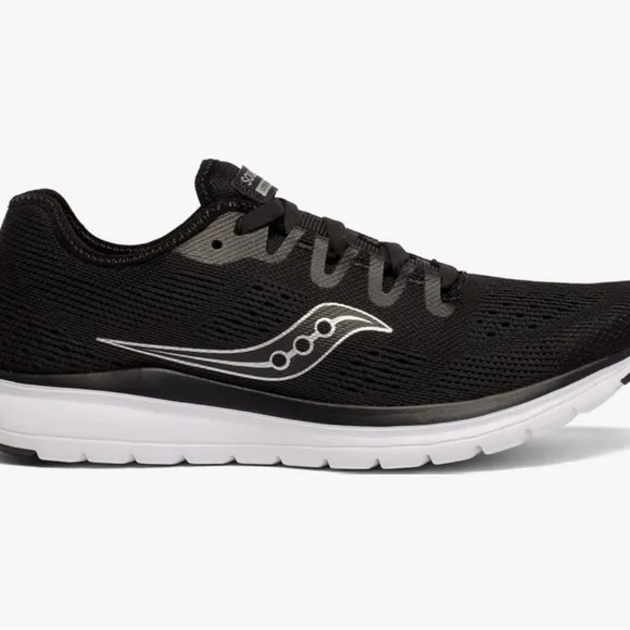 SAUCONY VERSAFOAM FLARE BLACK &amp; WHITE MESH ATHLEISURE ATHLETIC RUNNING SNEAKERS