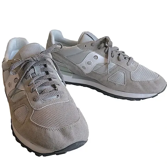 Saucony Shadow Originals Jazz gray suede mesh sneakers 13