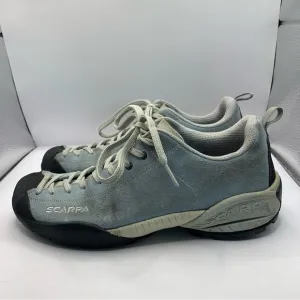 SCARPA Mojito Lake Blue Suede Canvas Outdoor Hiking Climbing Shoes Sz EU40 US7.5