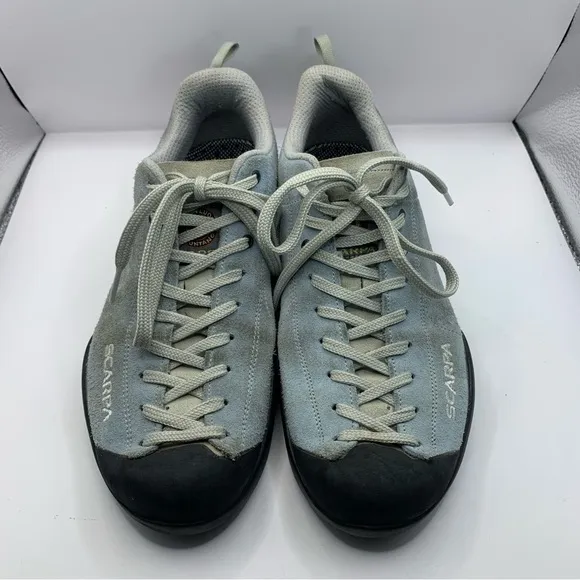 SCARPA Mojito Lake Blue Suede Canvas Outdoor Hiking Climbing Shoes Sz EU40 US7.5