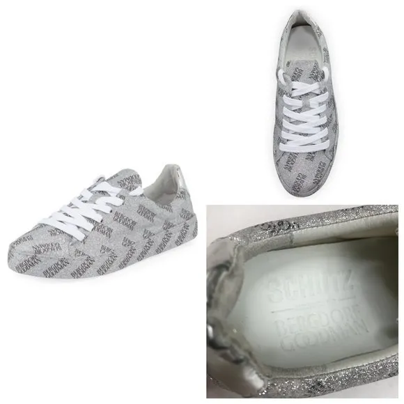 Schutz Goodman All Over Glitter Leather Sneakers