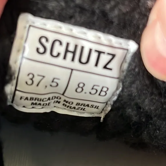 SCHUTZ KRISTEN WHITE LEATHER PLATFORM SNEAKERS SHEARLING SIZE 8.5 EUC