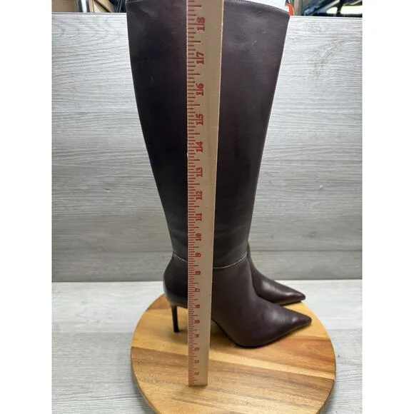 Schutz Womens Mikki Burgundy Tall Knee-High Boots Shoes 8.5 B