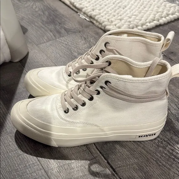 Seavees High-Top Sneakers in Cream