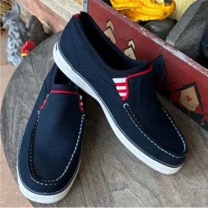 Sebago Docksiders Patriotic Slip-On Canvas Shoes