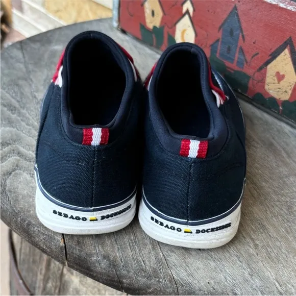 Sebago Docksiders Patriotic Slip-On Canvas Shoes