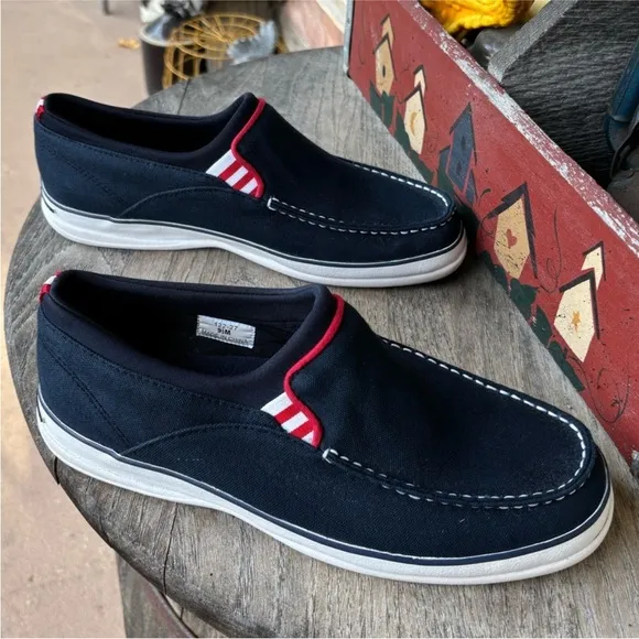 Sebago Docksiders Patriotic Slip-On Canvas Shoes
