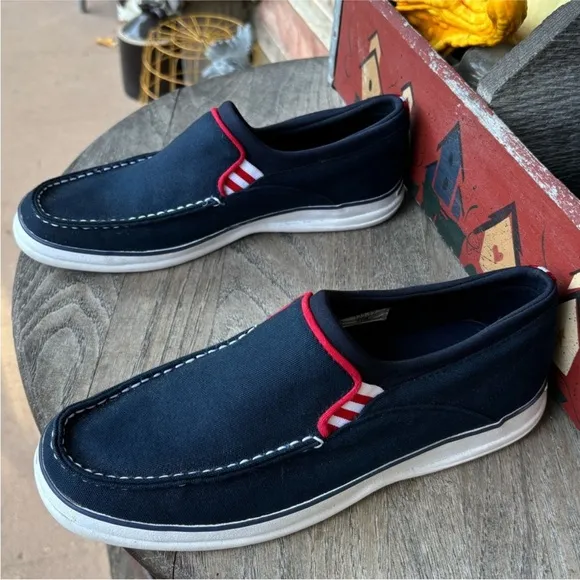 Sebago Docksiders Patriotic Slip-On Canvas Shoes