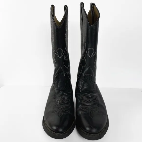 SEDONA Cowboy boots Black leather - Western - Mens size 8.5