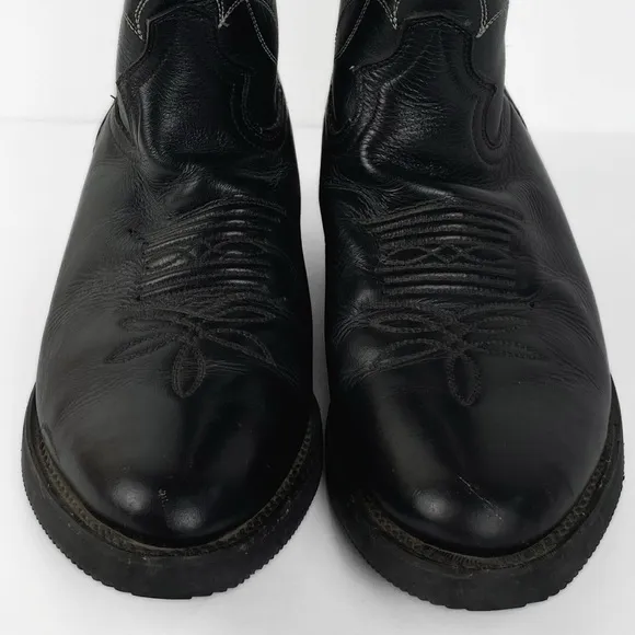 SEDONA Cowboy boots Black leather - Western - Mens size 8.5