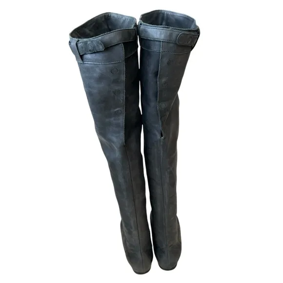 SEE BY CHLOE LEATHER OVER THE KNEE BOOTS WOMENS SIZE 6 WOOL? LINING