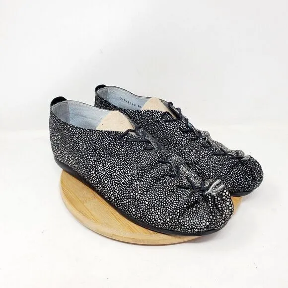 SeraJan Jansen Shoes Womens 41 Leather Lace Up Sneaker Comfort Walking Cinch Toe