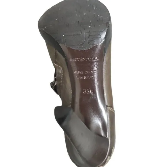 Sergio Rossi Embroidered Leather‎ Ankle Boots Western-Inspired High Heels 5.5