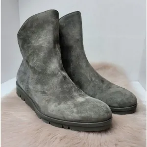 Sesto Meucci Gray Suede Ankle Women's Boots Shoes Size 6.5