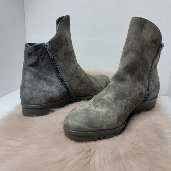 Sesto Meucci Gray Suede Ankle Women's Boots Shoes Size 6.5