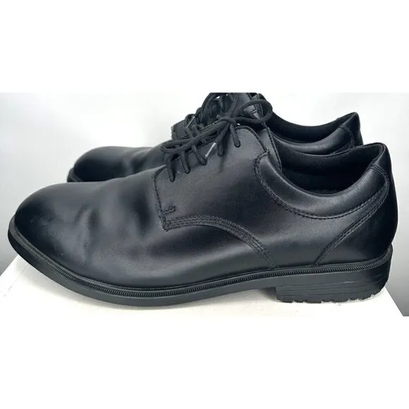 Shoes for Crews Men Cambridge Slip &amp; Oil Resistant Formal Work Shoes Black Sz 14