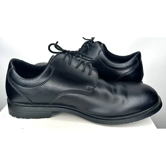 Shoes for Crews Men Cambridge Slip &amp; Oil Resistant Formal Work Shoes Black Sz 14