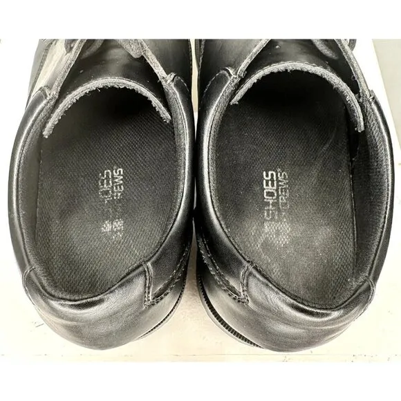 Shoes for Crews Men Cambridge Slip &amp; Oil Resistant Formal Work Shoes Black Sz 14