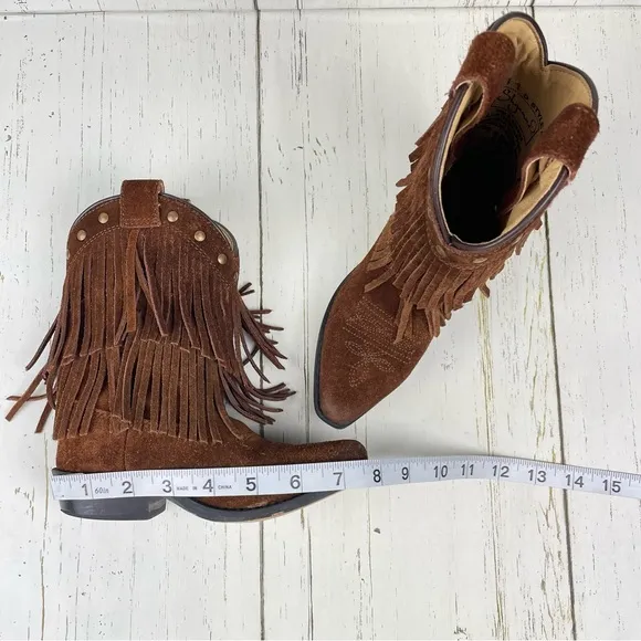 Shyanne Girls‎ Fringe Snip Toe Western Boots