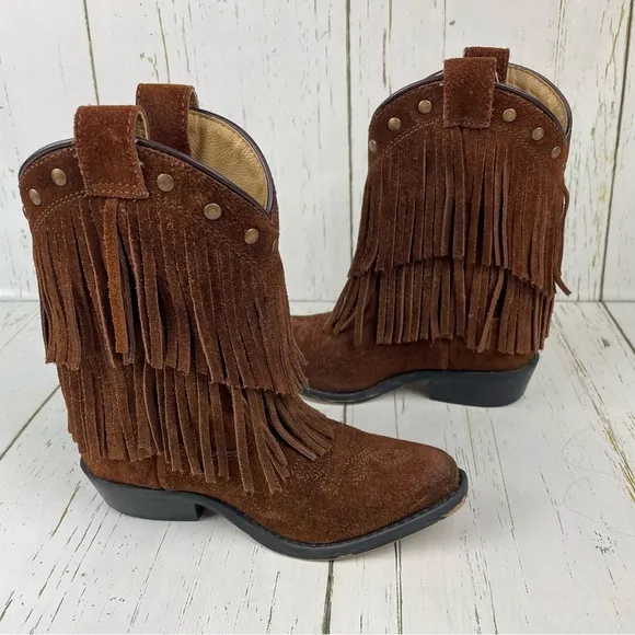 Shyanne Girls‎ Fringe Snip Toe Western Boots