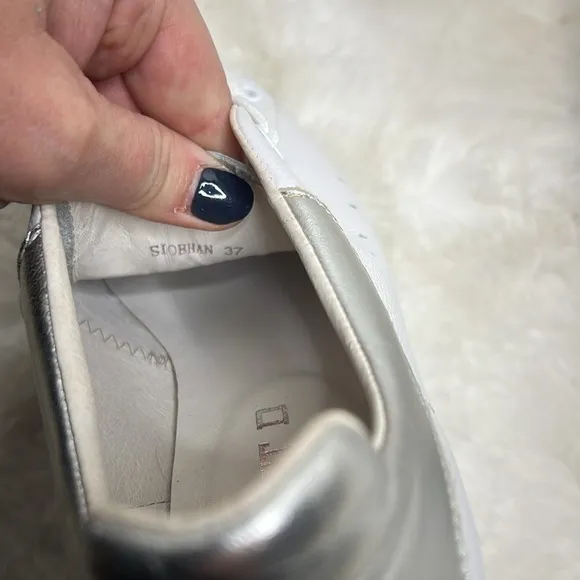 Silent D Siobhan white wedge platform sneakers from Nordstrom EUC