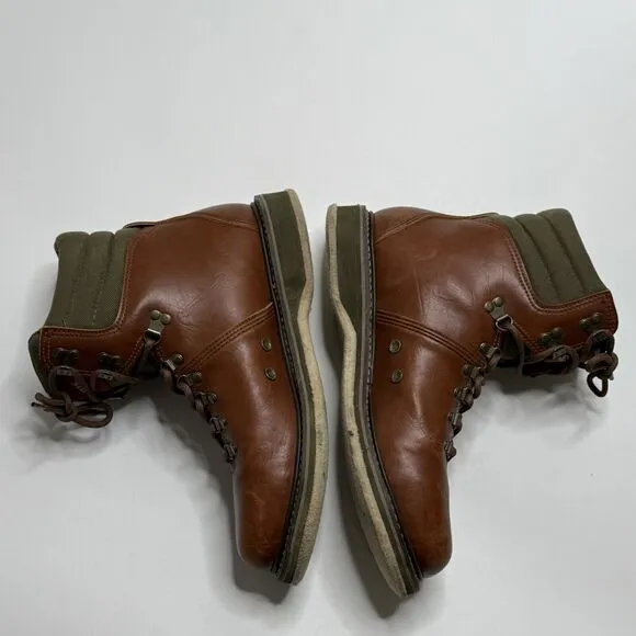 Simms Freestone Fly Fishing Boots Mens Size 11 Brown Leather Lace Up Felt Soles