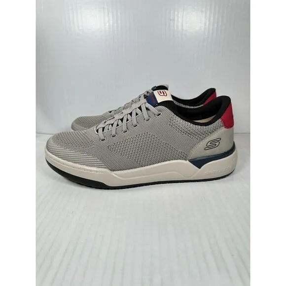 Size 10 Mens Skechers Relaxed Fit Corliss Dorset Sneaker 210793-CMNT Knit Mesh