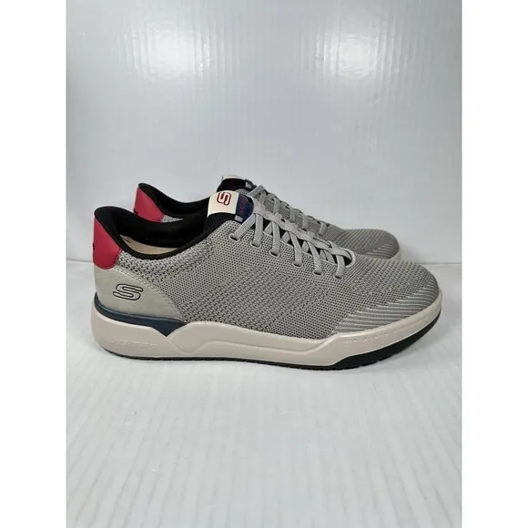 Size 10 Mens Skechers Relaxed Fit Corliss Dorset Sneaker 210793-CMNT Knit Mesh