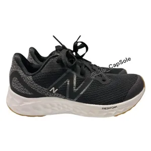 Size 1Y New Balance Kids Black Gray Fresh Foam Pointure Pre School Lace Shoes PS