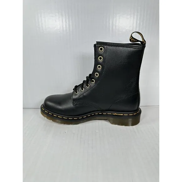 Size 7 Womens Dr Martens 1460 Vonda ll Boots Black Nappa Lux Pink Rose Floral