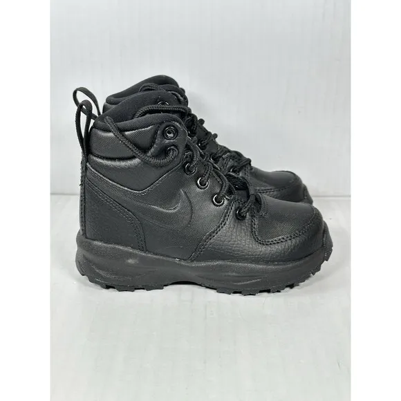 Size 8c Nike Manoa ‘17 LTR Boots Shoes PS HF0751-001 Black Toddler Kids NEW