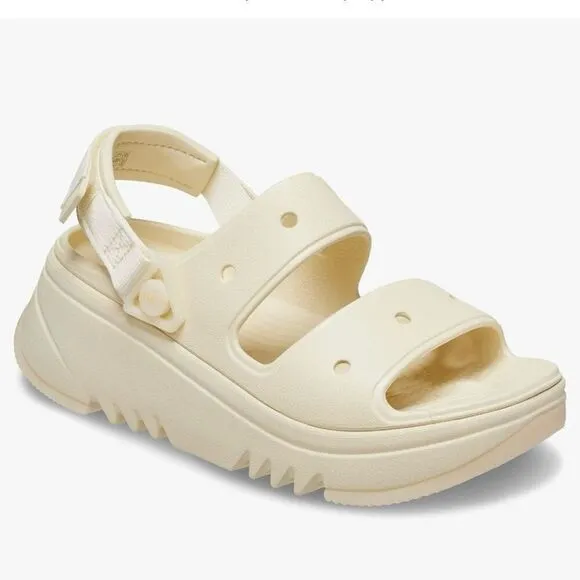 Size M 11 / W 13 Crocs Classic Hiker Xscape Chunky Platform Sandals Vanilla Shoe