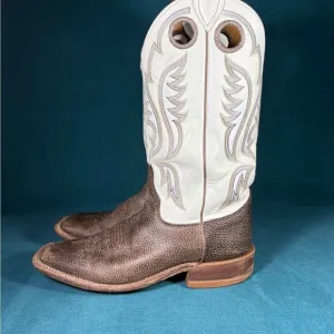 Size 8.5 - Men’s Justin Western white and brown Boots