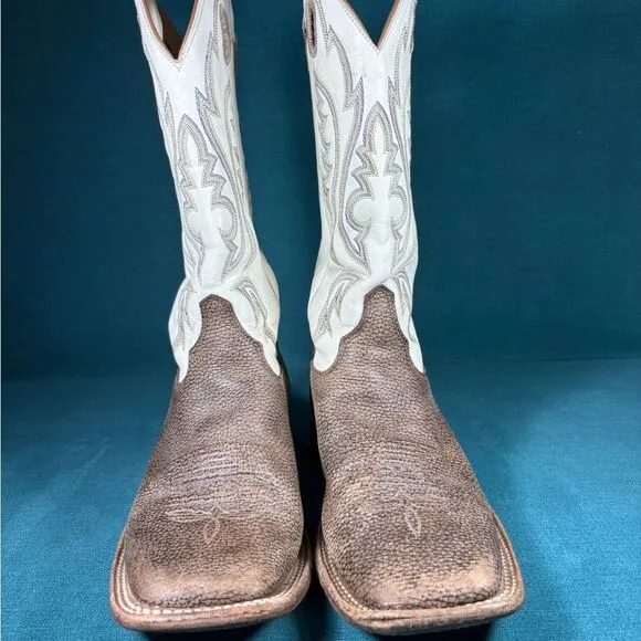 Size 8.5 - Men’s Justin Western white and brown Boots