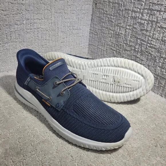 Skechers Delson 3.0 Men's Size 13 US Navy Blue Hands Free Slip Ins Shoes 210606W