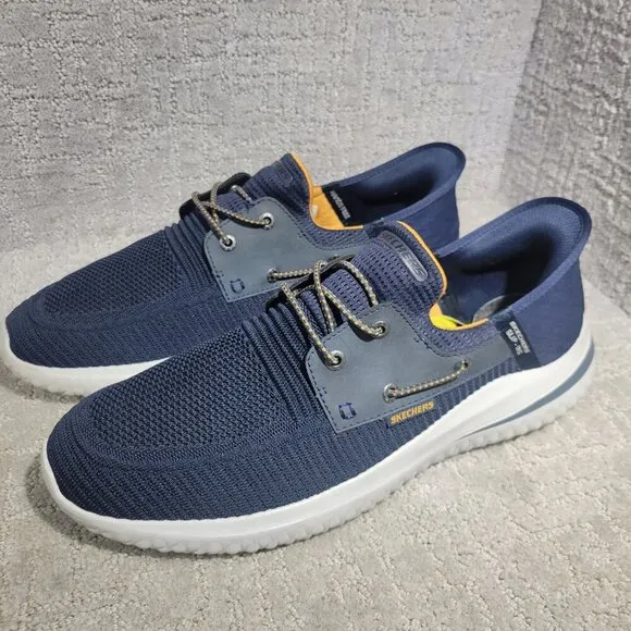 Skechers Delson 3.0 Men's Size 13 US Navy Blue Hands Free Slip Ins Shoes 210606W