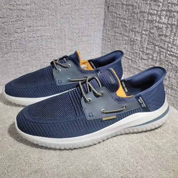 Skechers Delson 3.0 Men's Size 13 US Navy Blue Hands Free Slip Ins Shoes 210606W