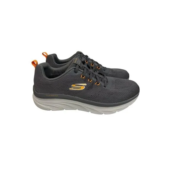 Skechers D’Lux Walker Commuter 232261 Gray Orange No Tie Shoes Mens 15