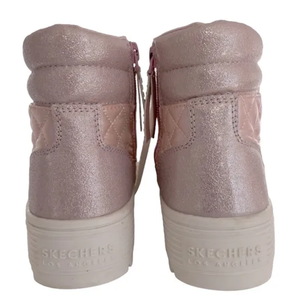 Skechers Girl’s Street Elevated High-Top Sneakers, Like New, Light Pink, Size 4‍