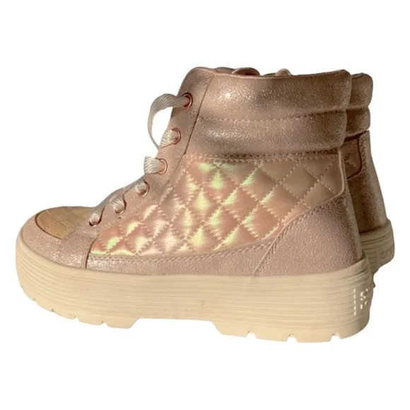 Skechers Girl’s Street Elevated High-Top Sneakers, Like New, Light Pink, Size 4‍