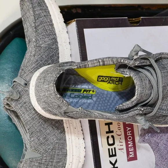 Skechers men slip-on Canvas shoes gray