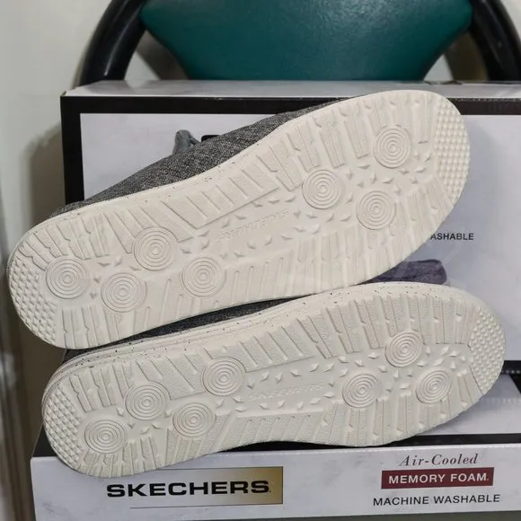 Skechers men slip-on Canvas shoes gray