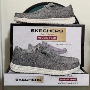 Skechers men slip-on Canvas shoes gray