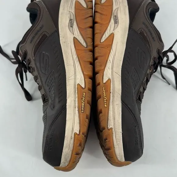 Skechers Men's Arch Fit Escape Plan Sneaker Shoes Brown Size 12