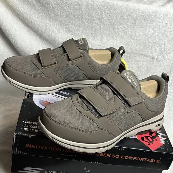 SKECHERS NIB MEN'S GO WALK 5 WISTFUL DUAL STRAP 11 Extra Wide 55515EWW SHOES