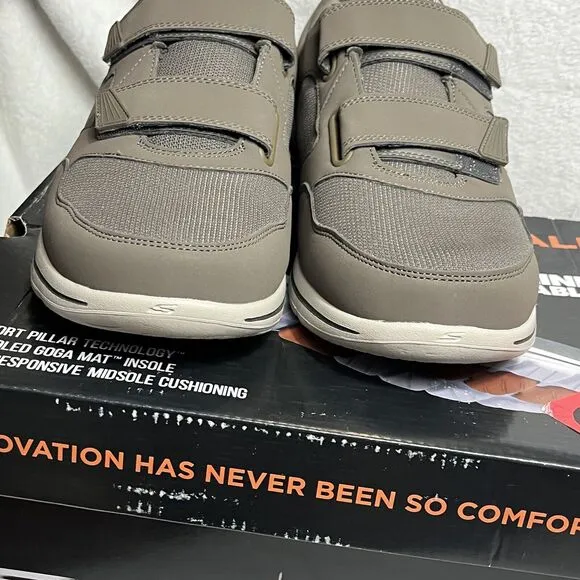 SKECHERS NIB MEN'S GO WALK 5 WISTFUL DUAL STRAP 11 Extra Wide 55515EWW SHOES