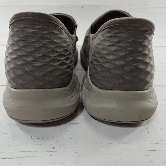 Skechers Parson Ralven Mens 9 Taupe Slip Ins Slip On Shoes Sneakers Memory Foam‎