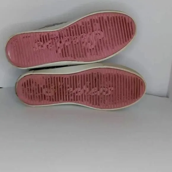 Skechers Stars &amp; Sparkles Girl's Pre-owned Silver/Pink High Top&quot; Sneakers- sz. 5