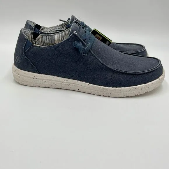 Skechers‎ Streetwear Melson Chad Slip On Air Cooled Memory Foam Shoes Sz 12 Navy